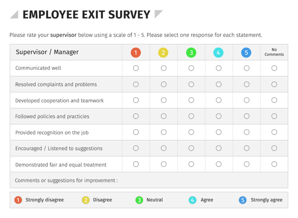 Employee exit survey