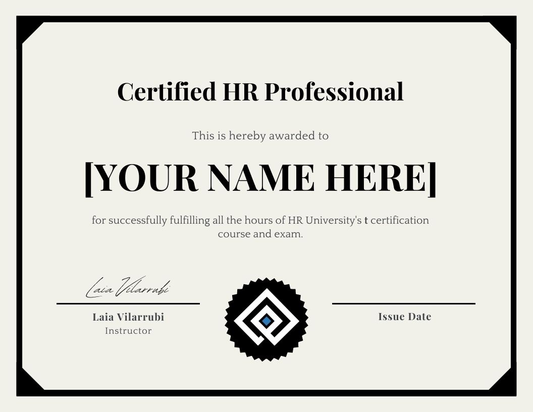 Certified HR Professional