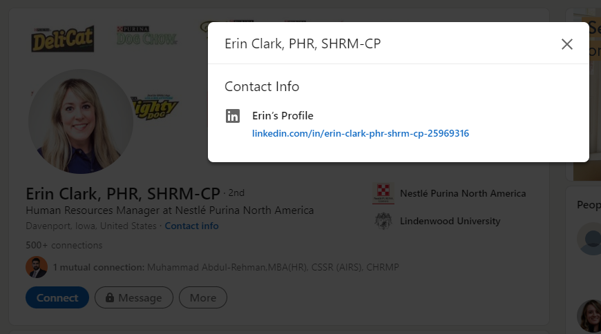 HR Manager Contact Details Linkedin