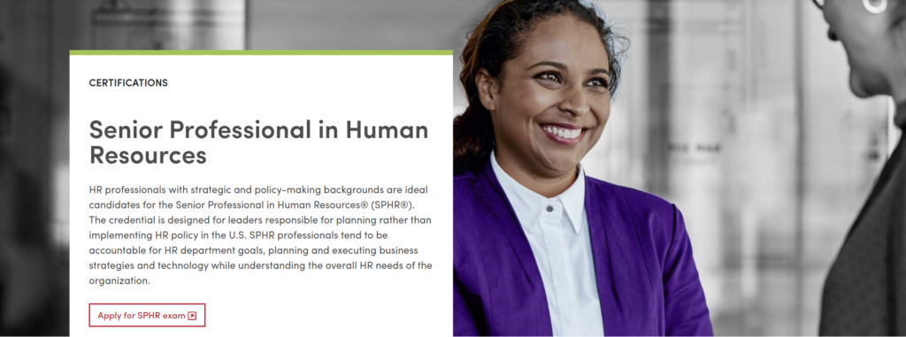 SPHR (Senior Professional in Human Resources) by HRCI