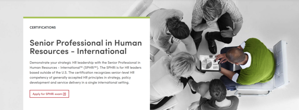 HR Certification Institute Senior Professional in Human Resources - International (SPHRi)